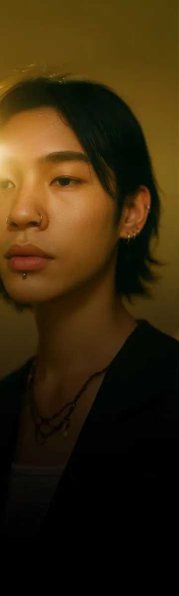 Man with piercings