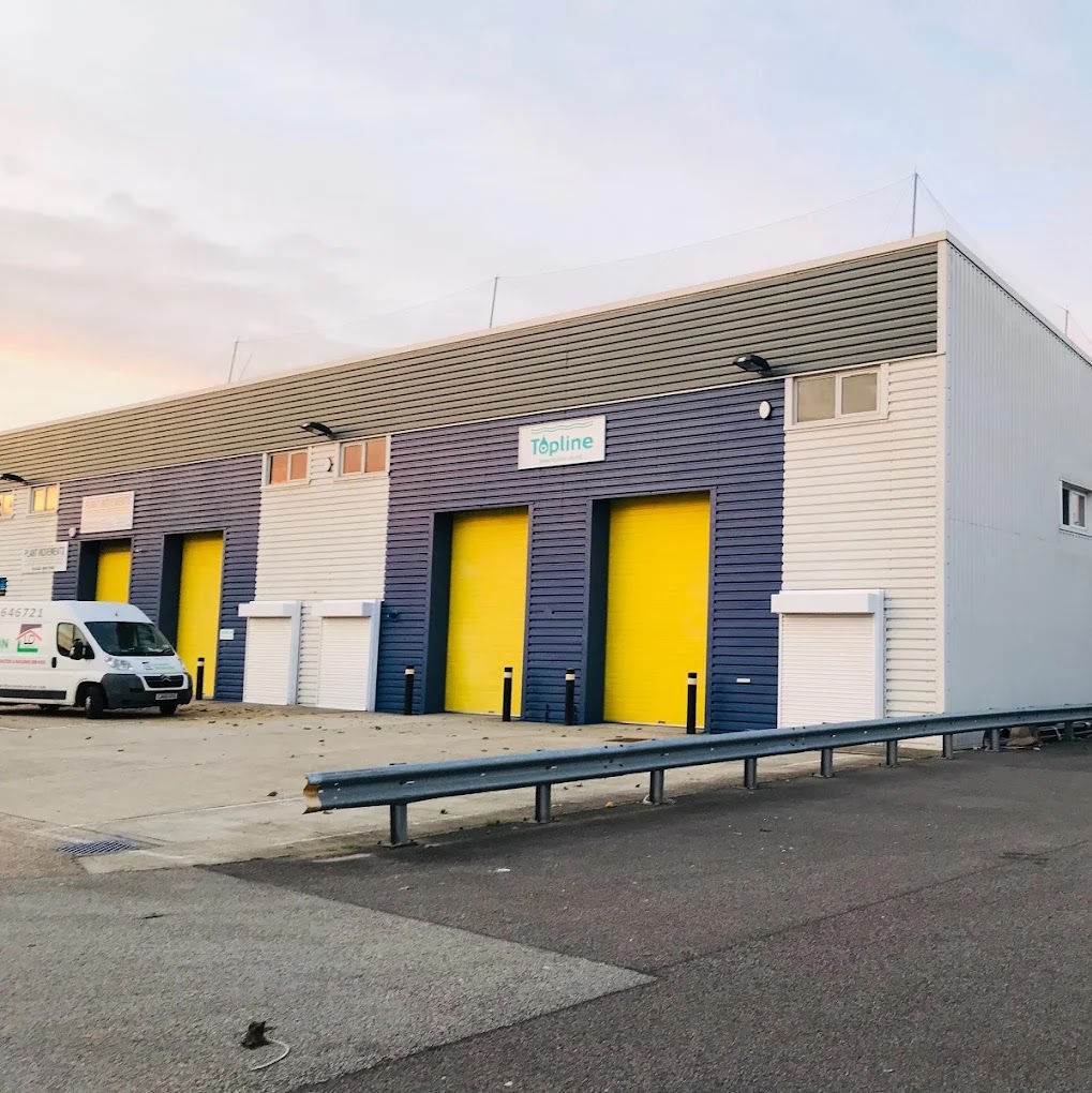 The recently painted exterior of Topline's commercial premises near Hailsham, completed by LD Sussex Decoration