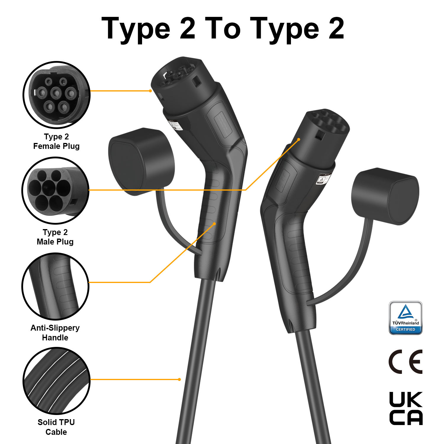 Replace with Type 2 EV charging cable product image