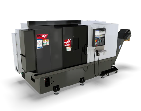 Haas DS-30Y CNC vertical machining center with control panel on the right side.