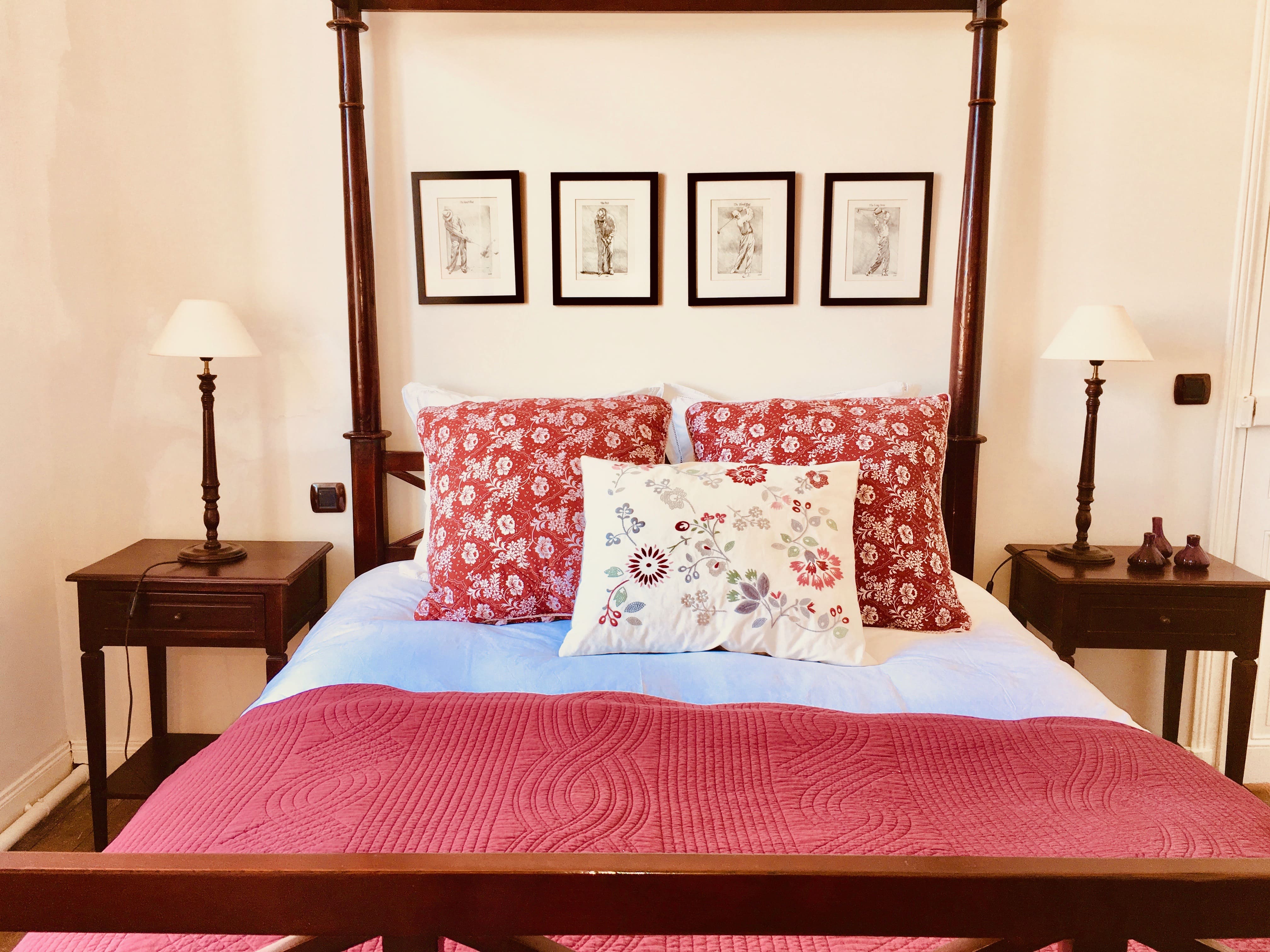 Romantic street in Italian village with restaurants on the side of the street