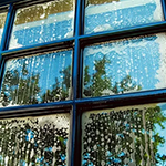 A photo of cleaned window