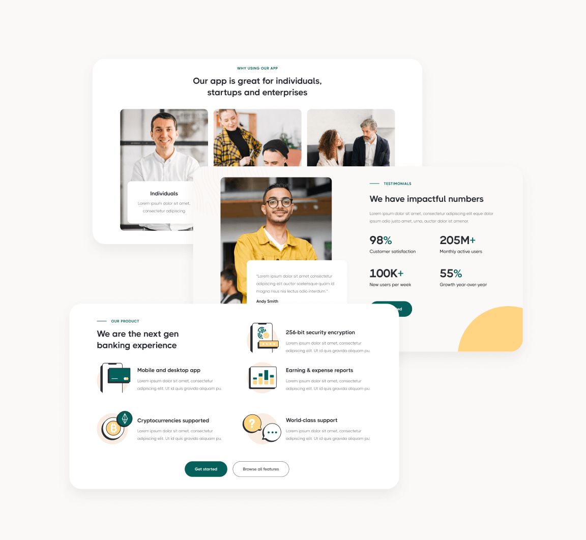 Sections - Startup X Webflow Template