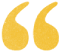 Yellow quotation marks symbol.