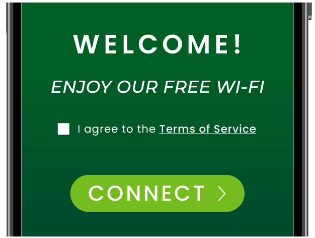 Captive portals snippet of a smartphone