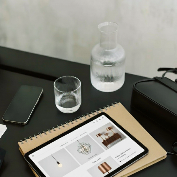 Ipad showing web design