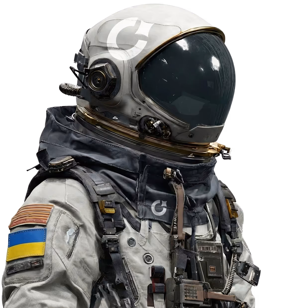 Астронавт із прапором України