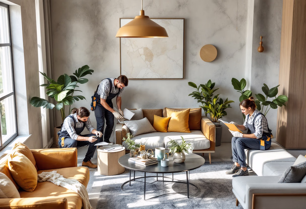 image of maintenance service team at work (for a property management company)