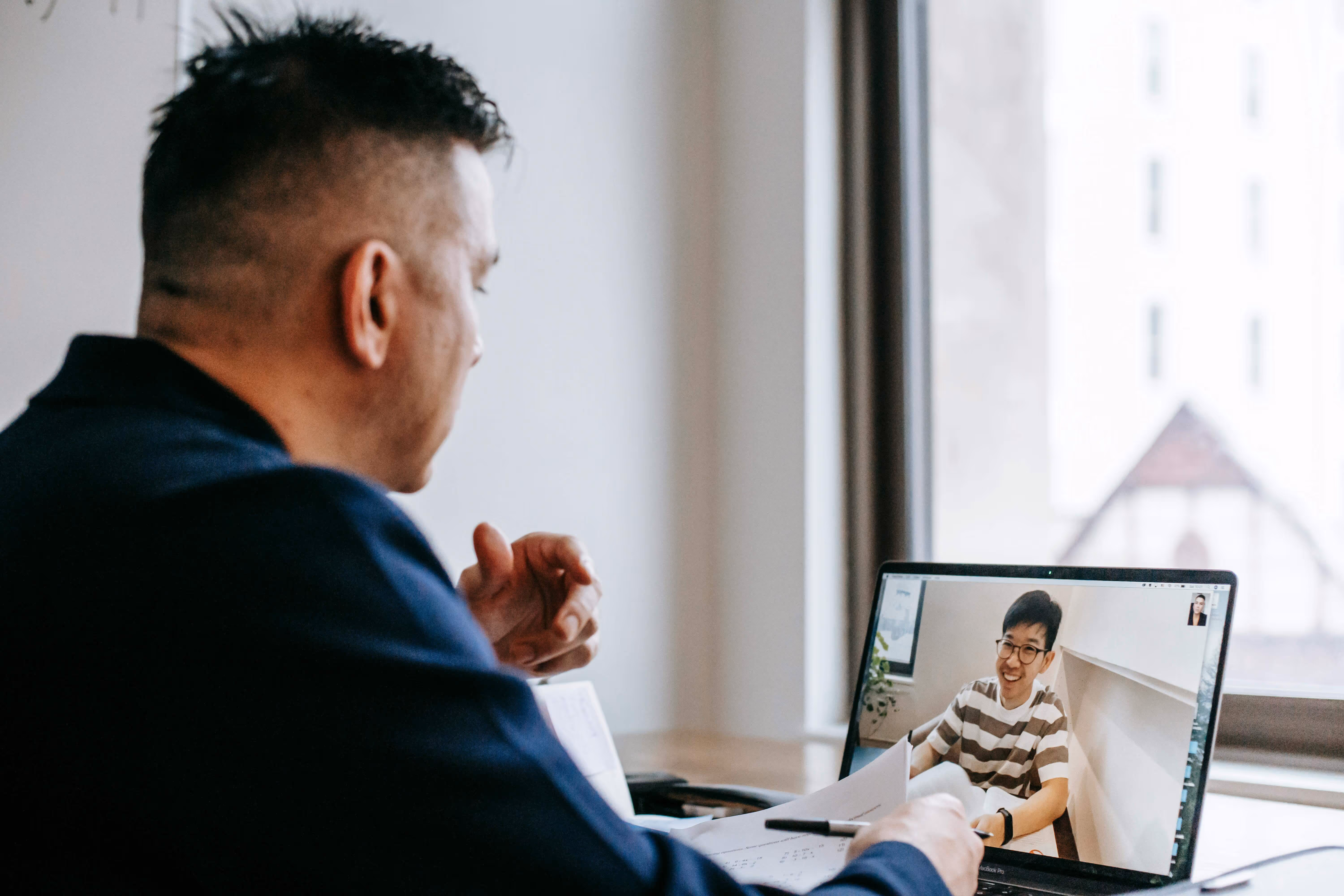 A man receiving a custom consultation