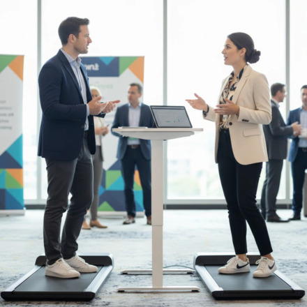 Uczestnicy nie-konferencji Health Being Lab rozmawiacy w strefie Experience – miejscu spotkań, networkingu i testowania rozwizań wellbeingowych.