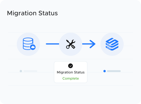 Two databases transferring data between each other