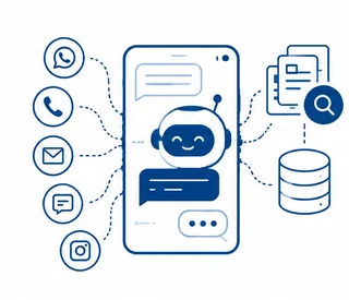 Autoatención inteligente: canales conectados a un bot de IA y a la documentación corporativa