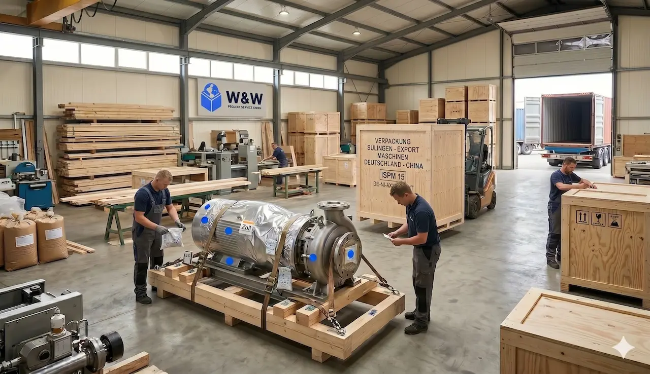 Exportverpackung für Maschinen und Anlagen