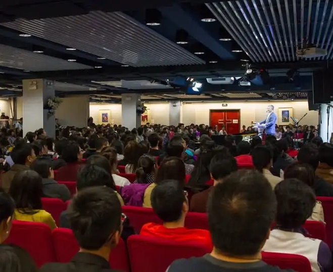 image of interview with game developer, expressive hands