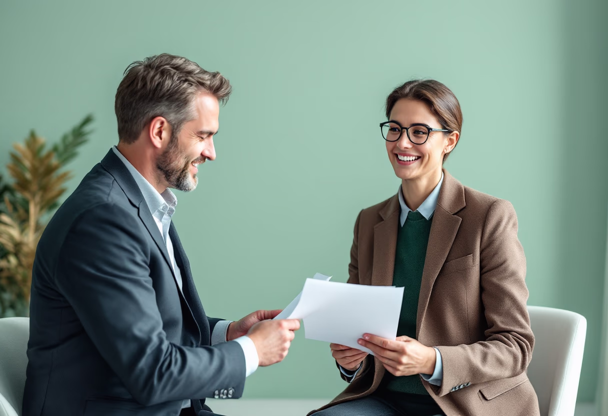 an agent explaining a policy