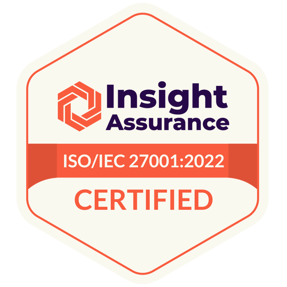 Insight Assurance logo with ISO/IEC 27001:2022 certification badge.