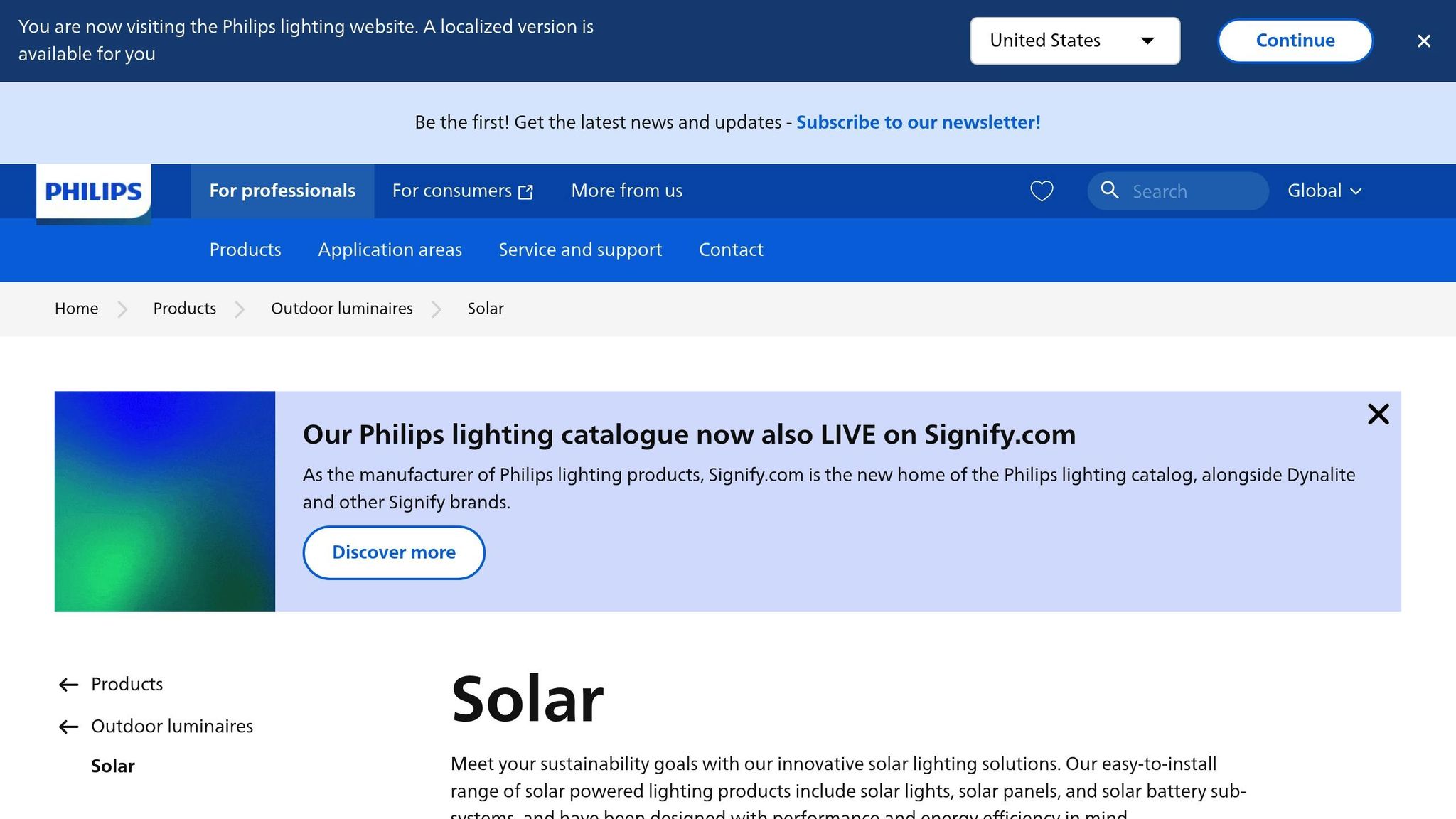 Philips Lumec Solar LED Post Top
