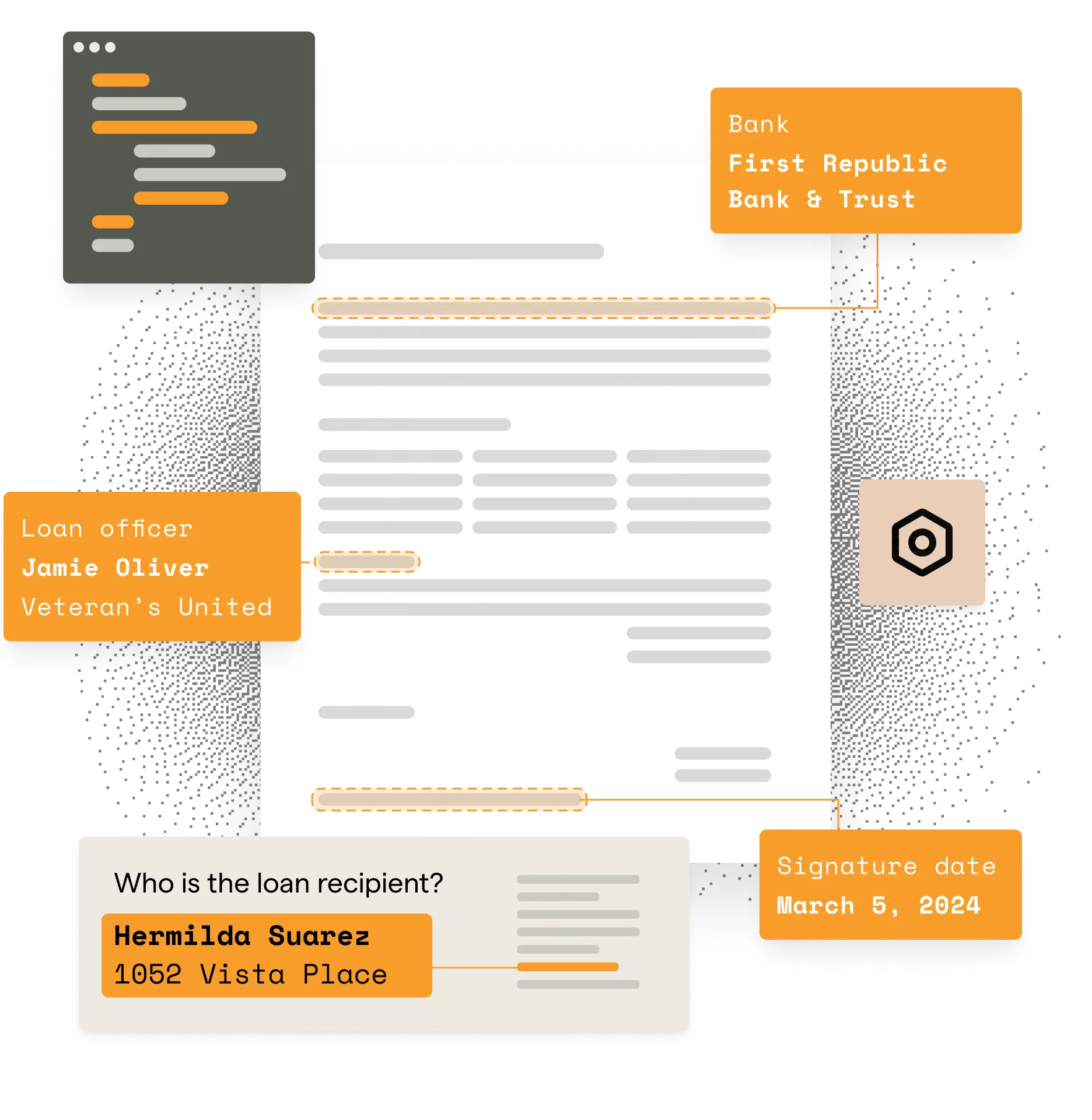 graphic of documents bunched together