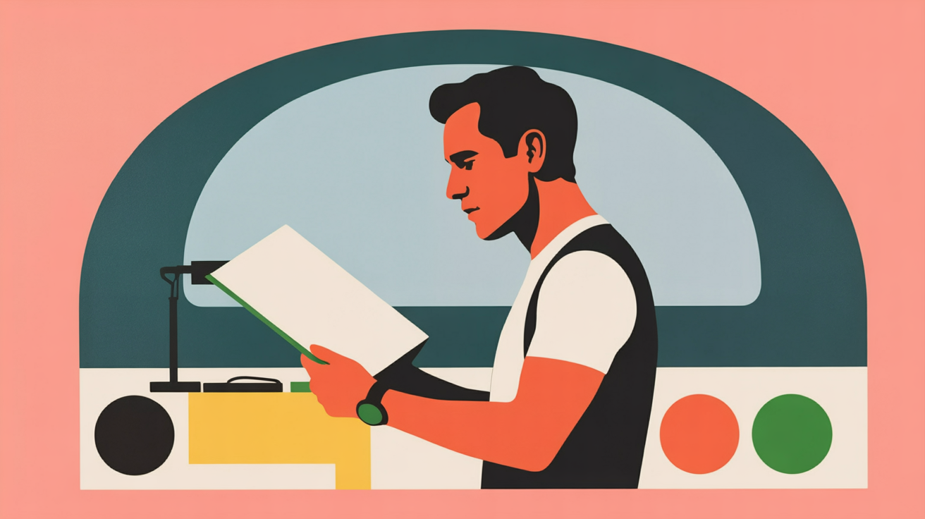 Focused professional analyzing pricing strategy at modern standing desk