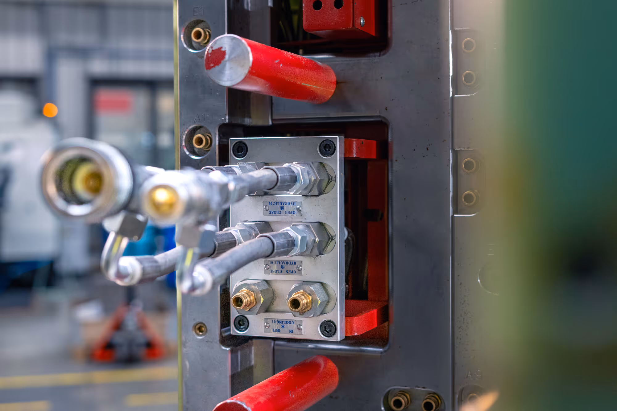 Nahaufnahme eines Werkzeugs aus dem Bereich Spritzguss