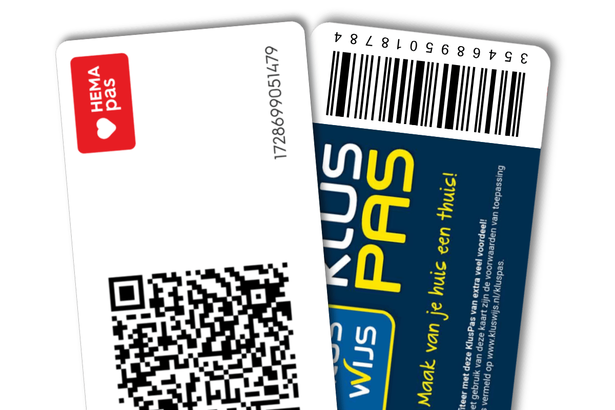 Loyalty cards from HEMA and Kluswijs
