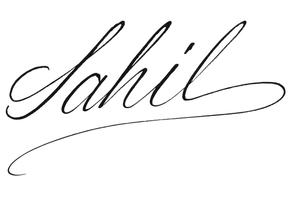 Signature of CEO Sahil Aggarwal