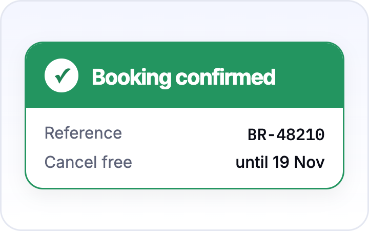 Step 4: Book and get confirmation