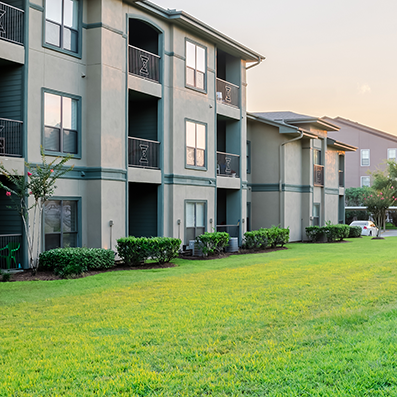 Multi-unit apartment building in Yakima representing rental property safety assessments and ongoing maintenance for landlords.