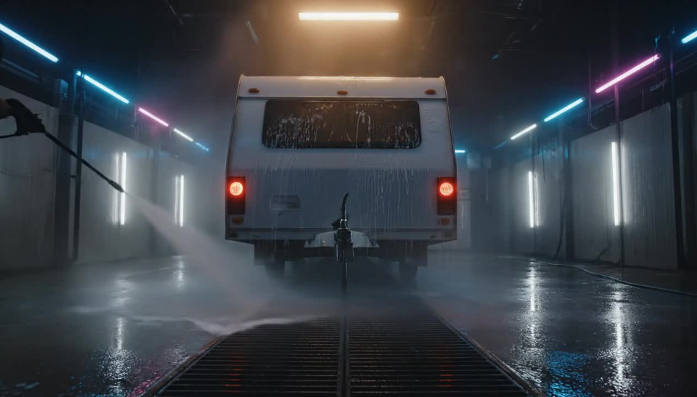 Campervan in a Garage