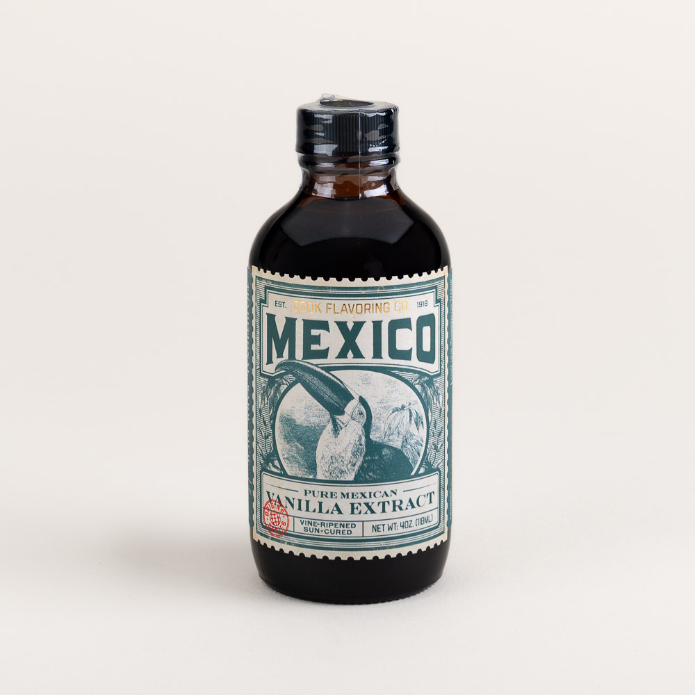Organic vanilla extract from Mexico generously extracted using twice the standard vanilla beans per fluid ounce
