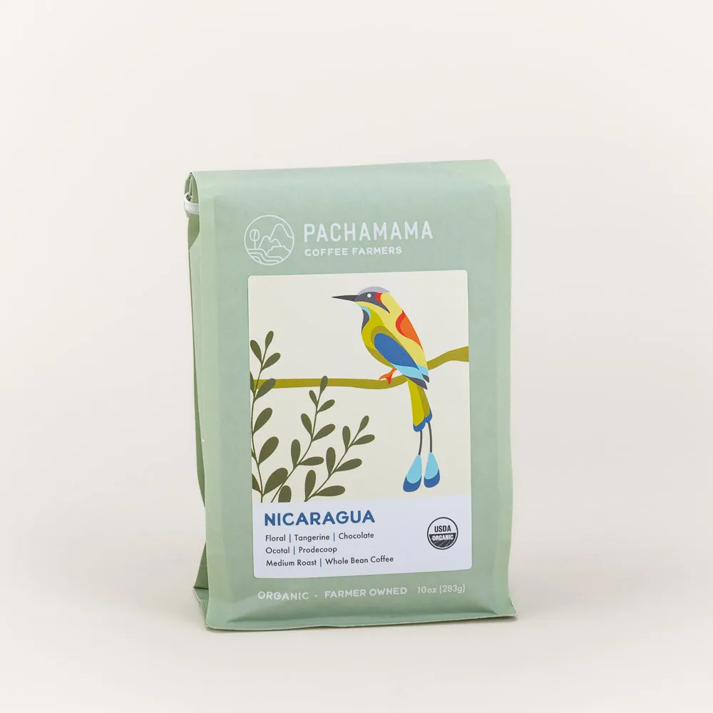 100% Arabica whole bean coffee organically grown in the highlands of Nicaragua presented in a medium roast to retain the fruitful nature of the region