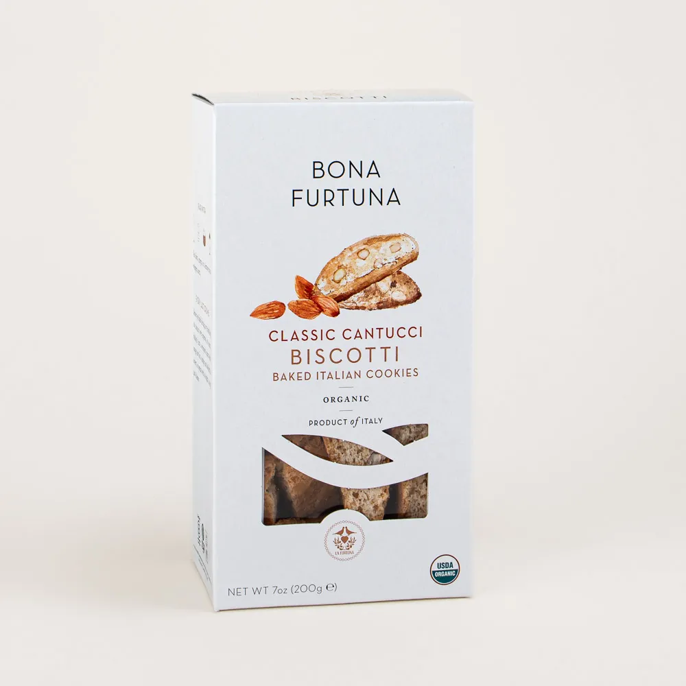 Cantucci Biscotti made in Italy with fresh organic Tuscan almonds