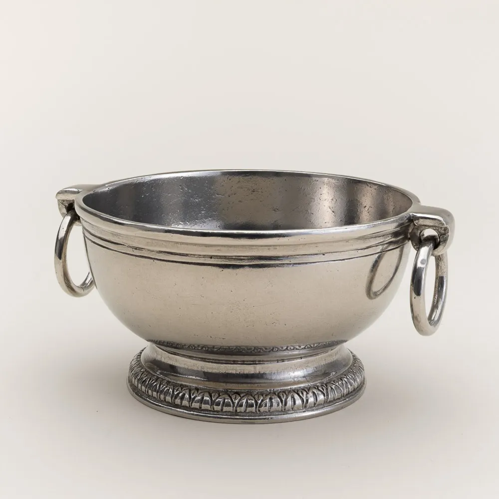 Solid pewter candy dish handmade in the foothills of the Italian Alps