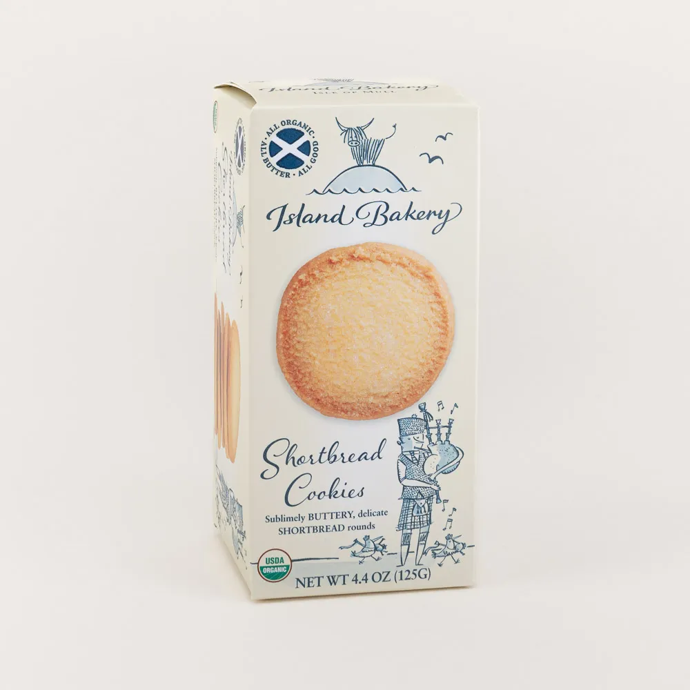 Traditional Scottish shortbread biscuits made with organic ingredients from the Isle of Mull