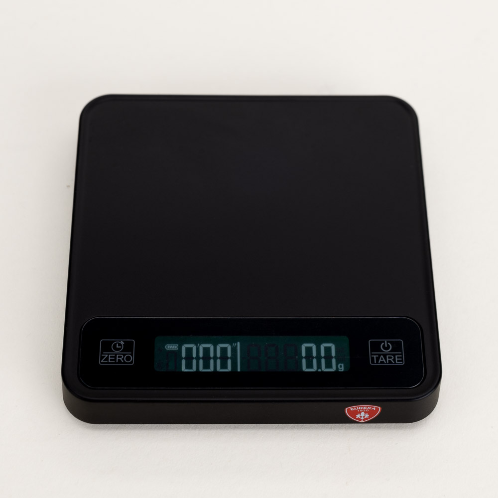 Compact and precise weigh scale for coffee and tea with 0.1g accuracy and a built‑in timer 