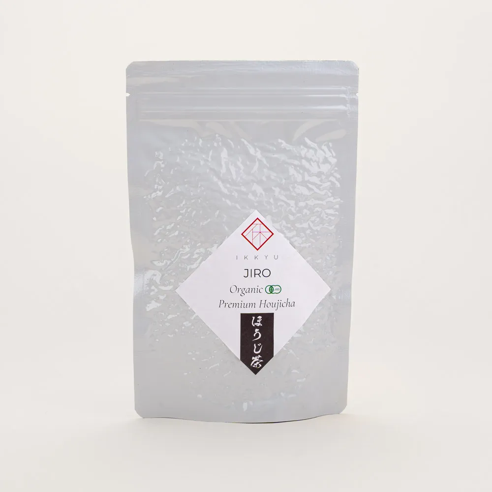 Premium grade Japanese houjicha organically grown and meticulously prepared by Irie Toshiro 