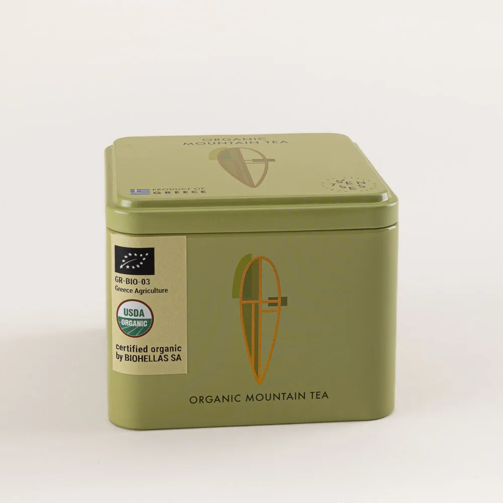 Greek mountain herb Sideritis handpicked in the foothills of Mount Olympus naturally caffeine-free