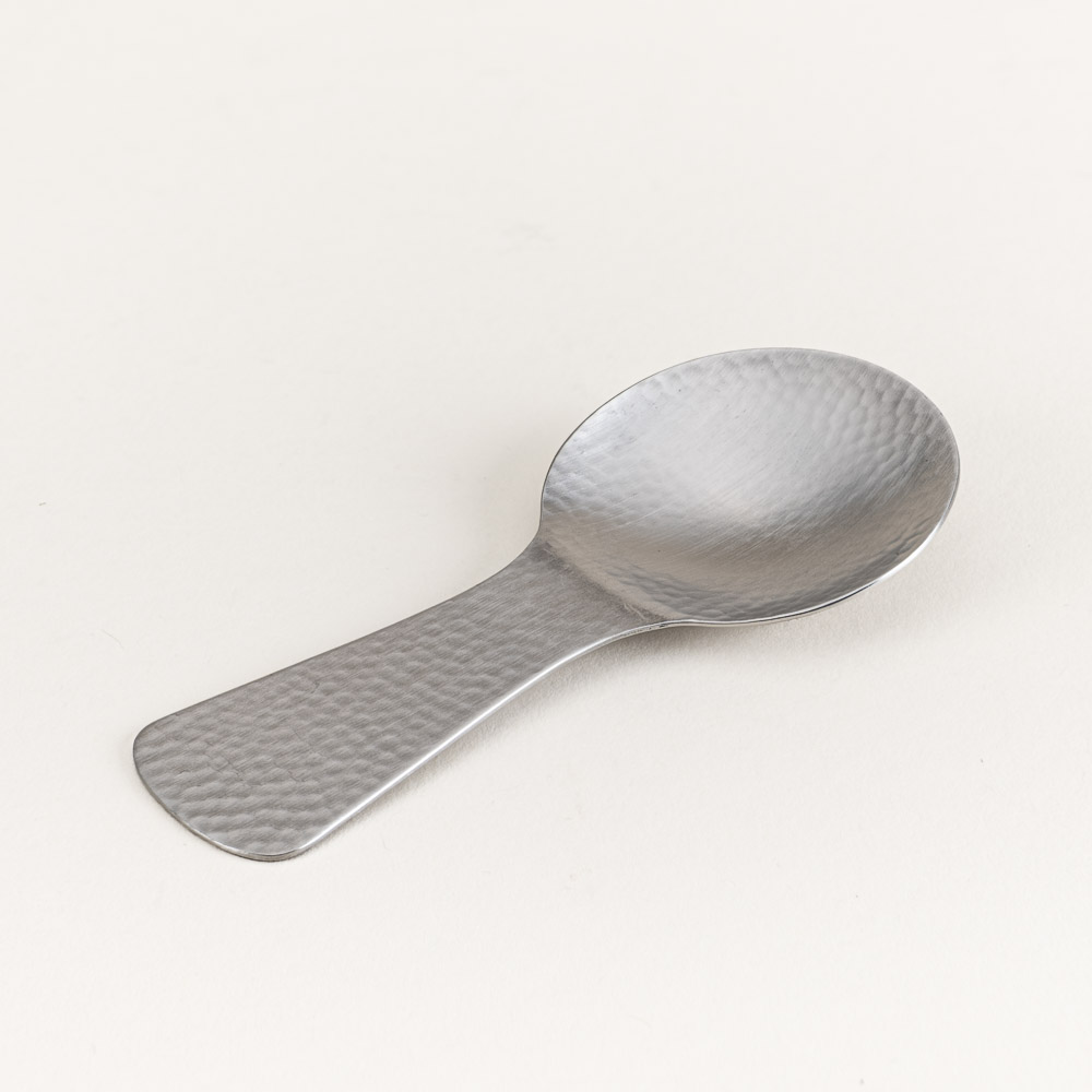 Handcrafted chasaji made with hammered stainless steel in Tsubame, Japan