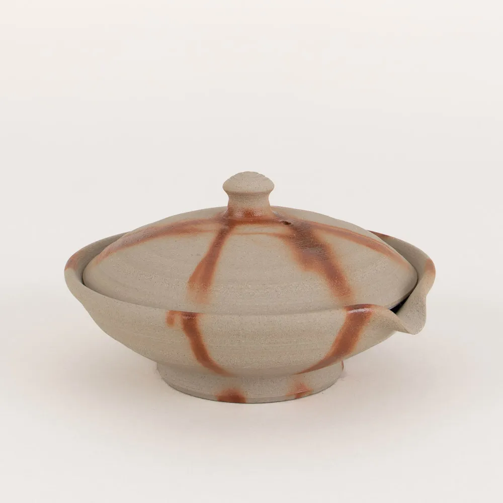 Handmade shiboridashi gyokuro teapot by master artisan Tanikawa Jin in Tokoname, Japan