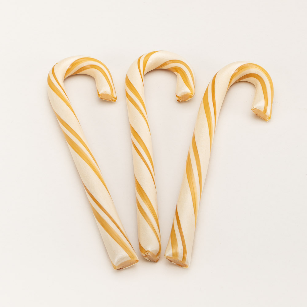 New York style butterscotch candy canes handmade with organic ingredients