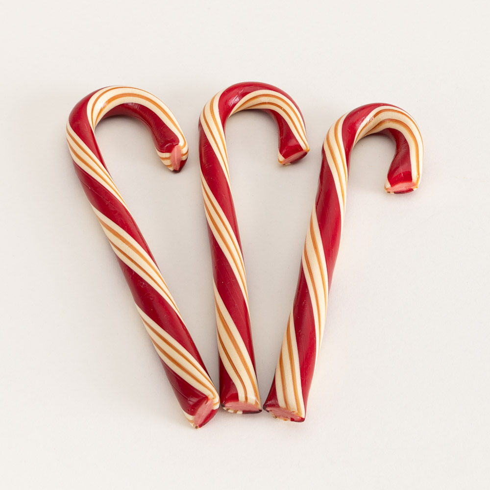 New York style peppermint candy canes handmade with organic ingredients