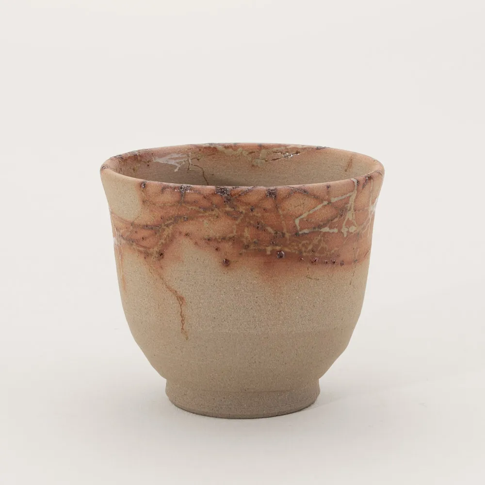 Handmade mogake senchawan by master artisan Tanikawa Jin in Tokoname, Japan