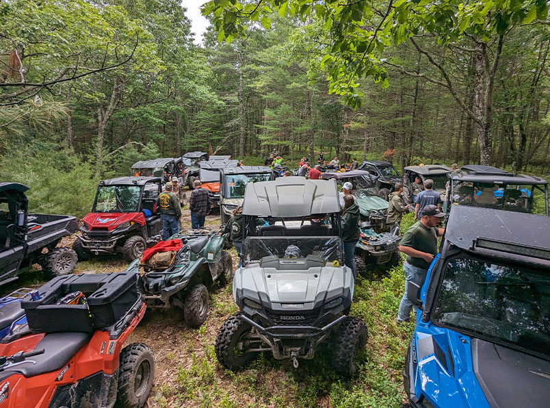UTVs in a group