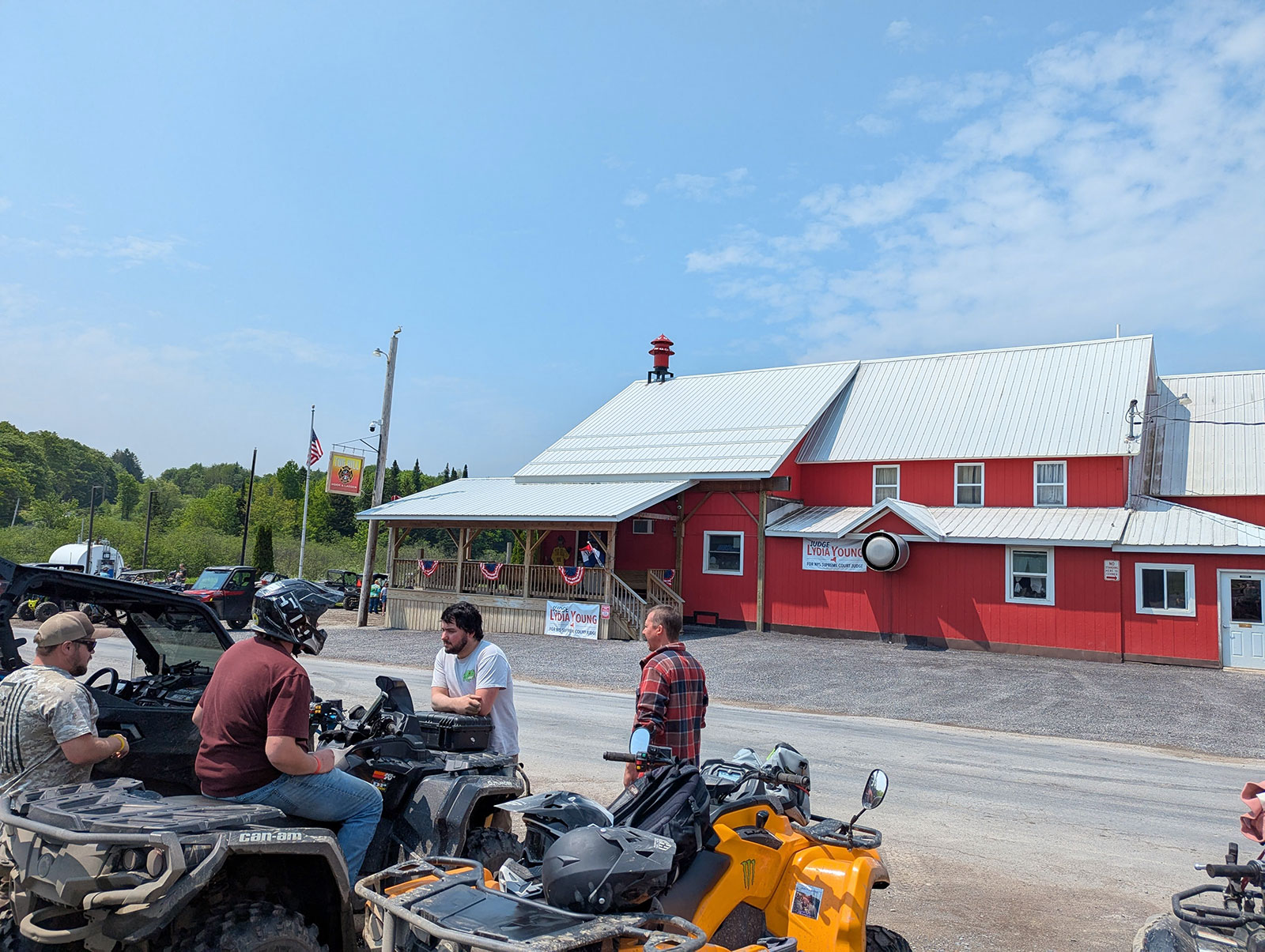 Riders at a point of interest