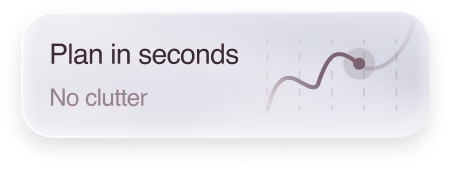 Card reading: Plan in seconds, no clutter