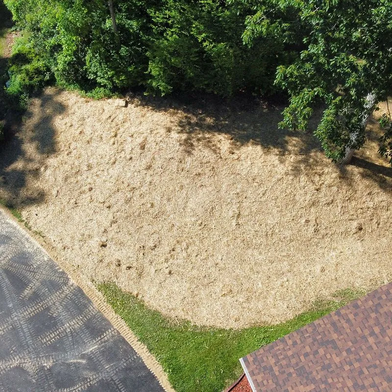 Professional excavator work for lawn and landscape installation