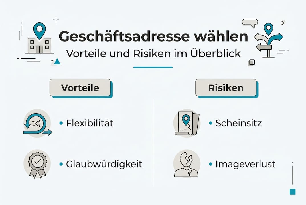 Infografik: Chancen und Risiken einer Geschäftsadresse