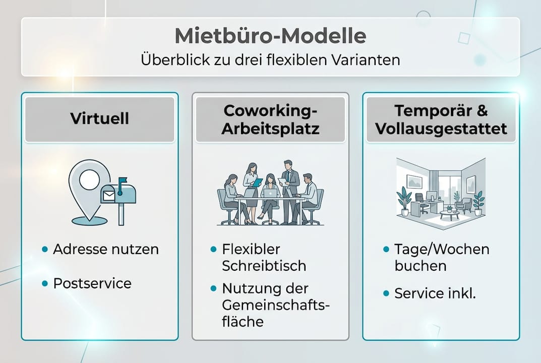 Übersicht: Flexible Mietbüro-Konzepte auf einen Blick