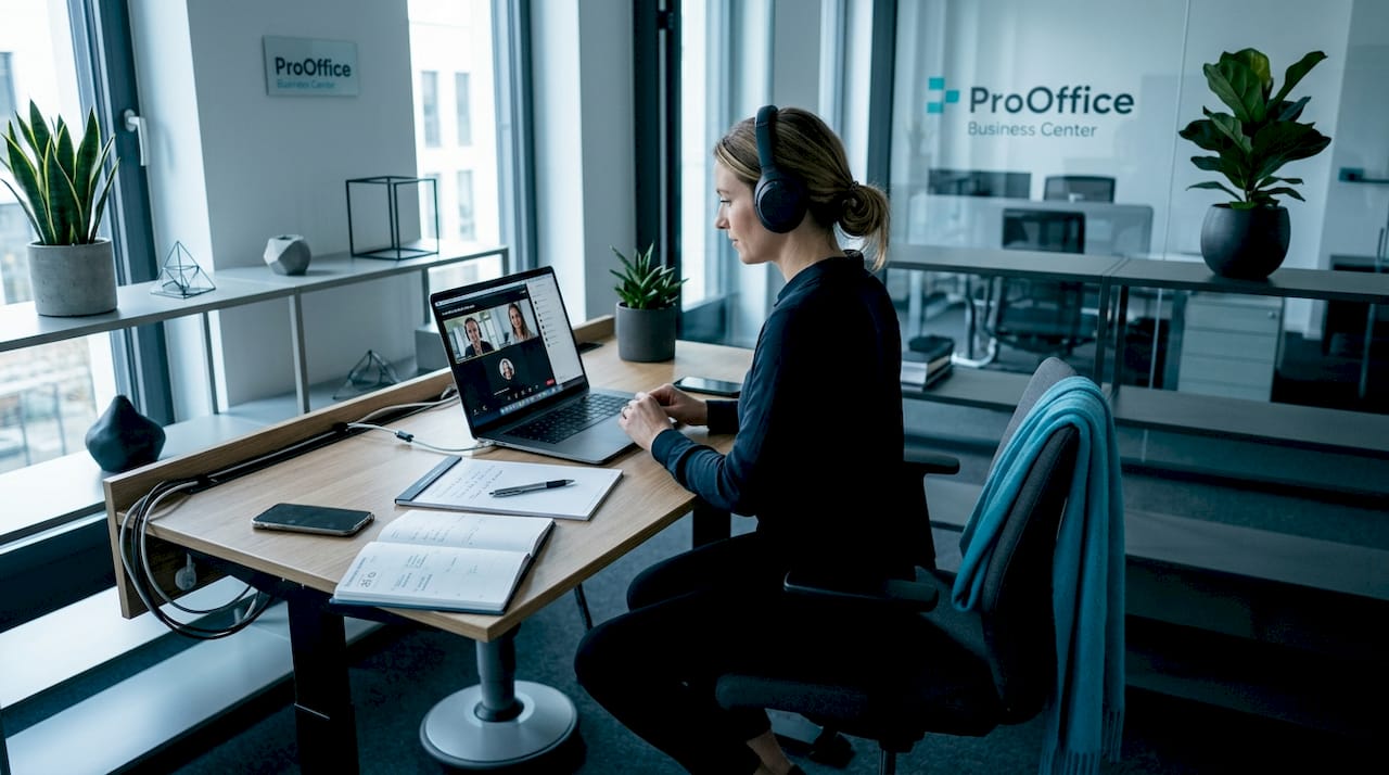 Ein Gründer führt sein Startup bequem von zu Hause aus und nutzt dabei die Vorteile eines virtuellen Büros.
