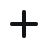 Black circular button with a white plus sign in the center.